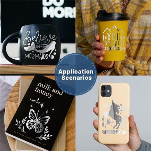 Chrome Silver Mirror Adhesive Vinyl for DIY Decor,Chrome Vinyl Mirror Film - Picture 3 of 7